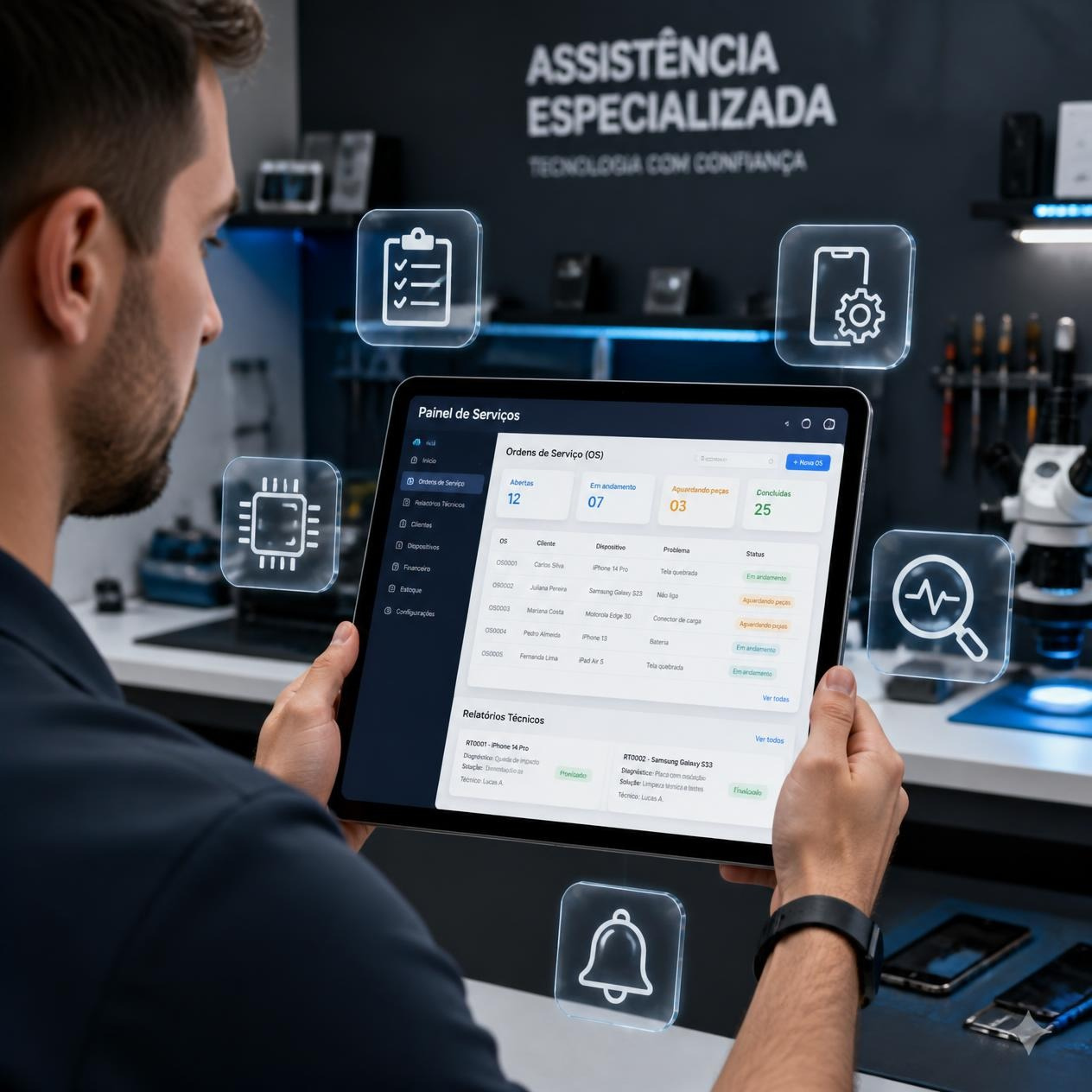 Sistema ERP para assistência técnica